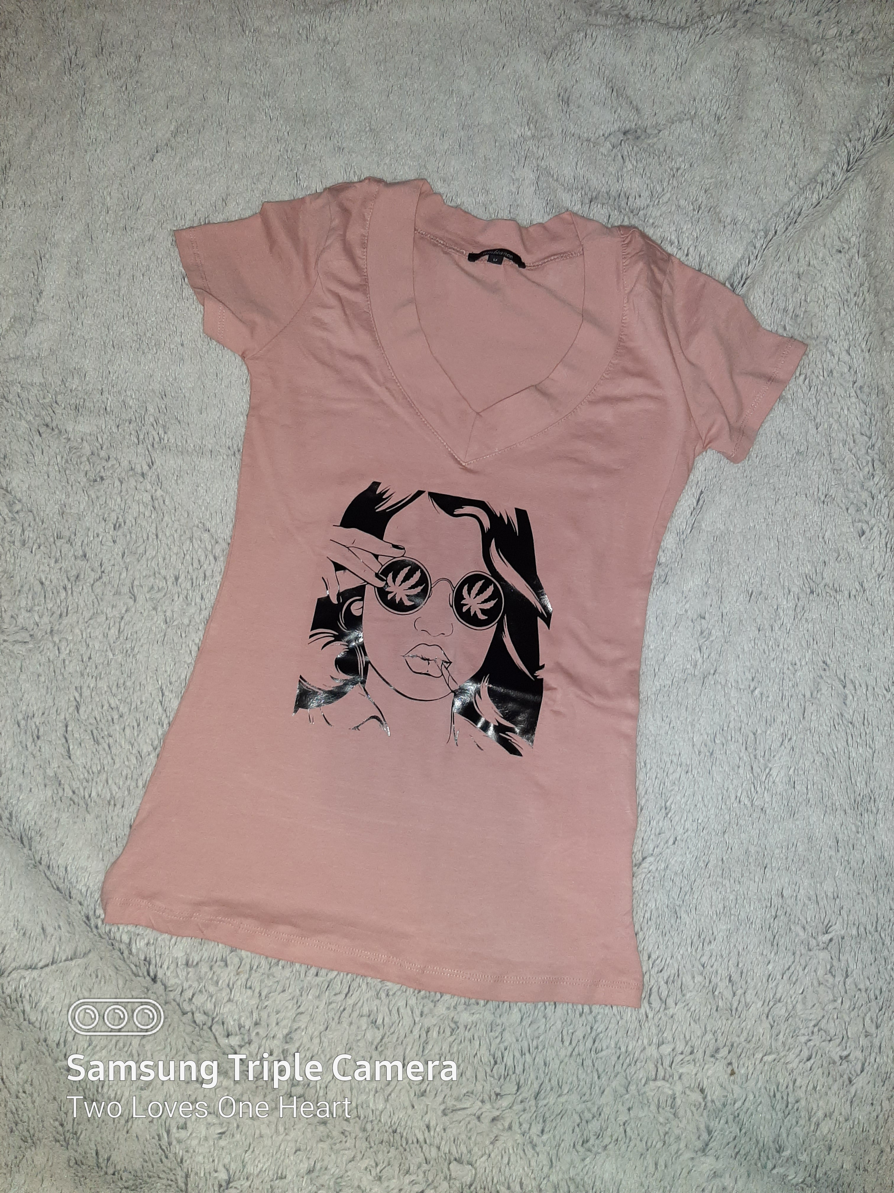 "Lady Blaze" Ladies Printed V-neck