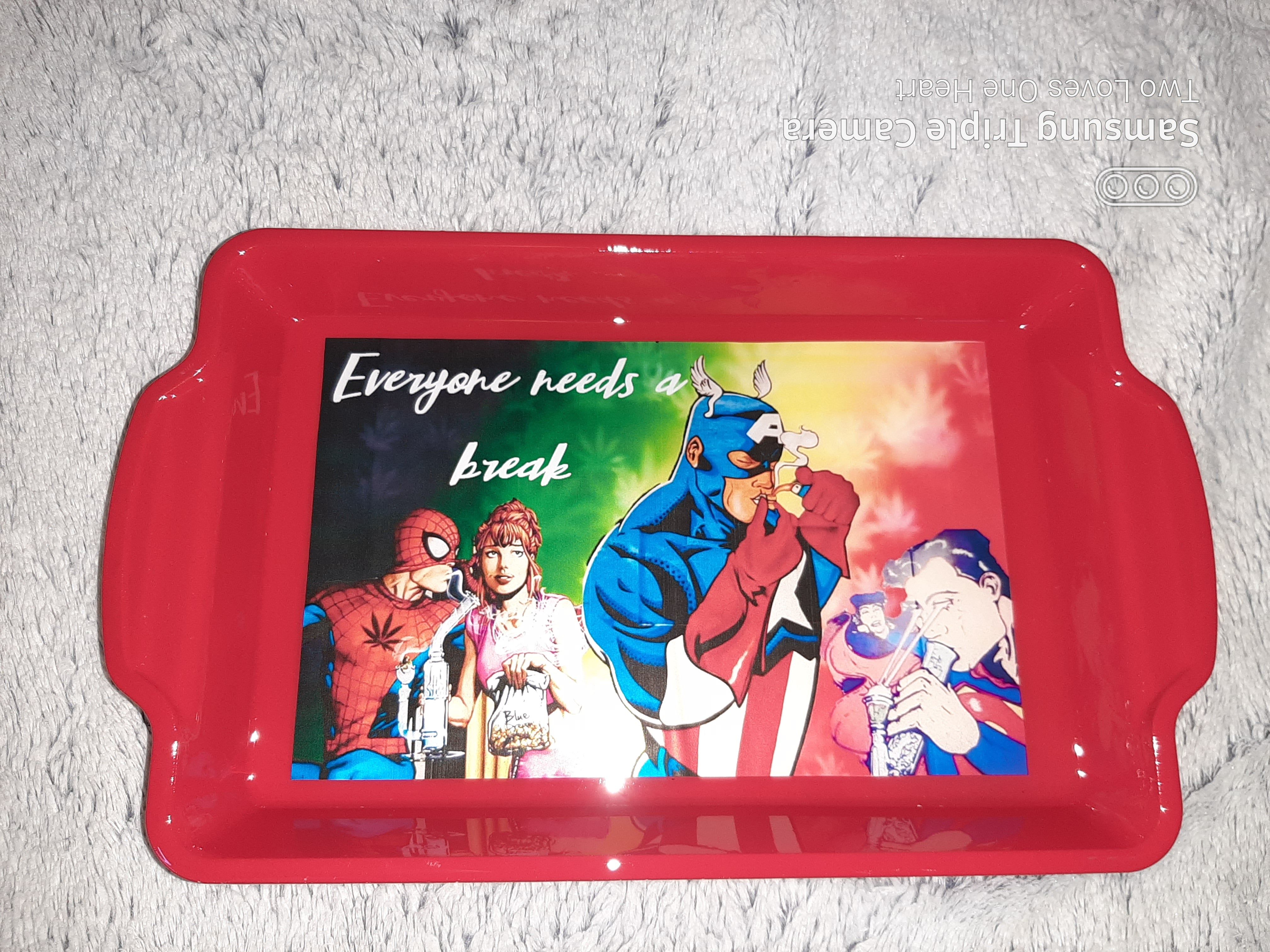 "Superhero Break" rolling tray