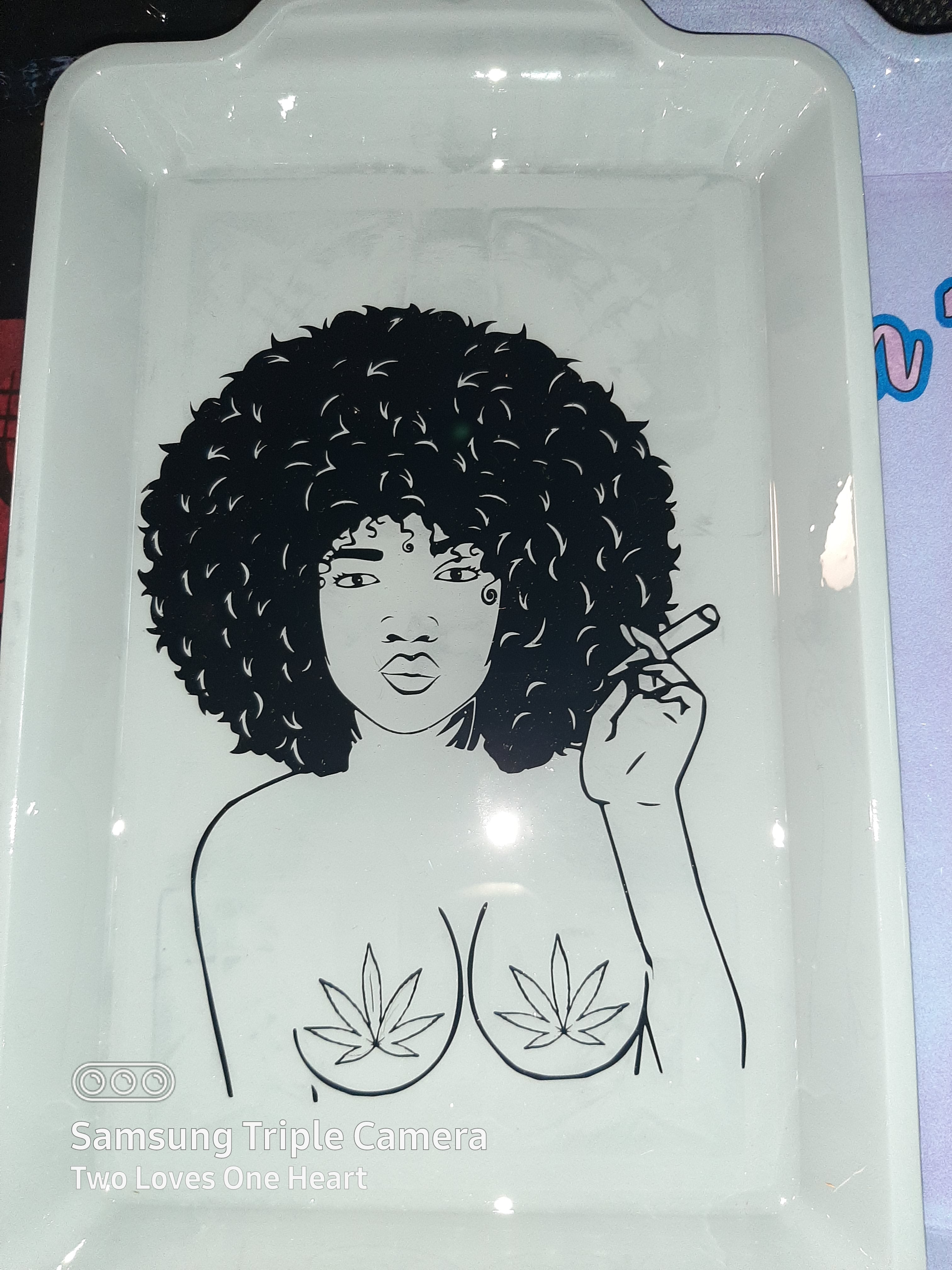 "Smoking Lady" Rolling Tray