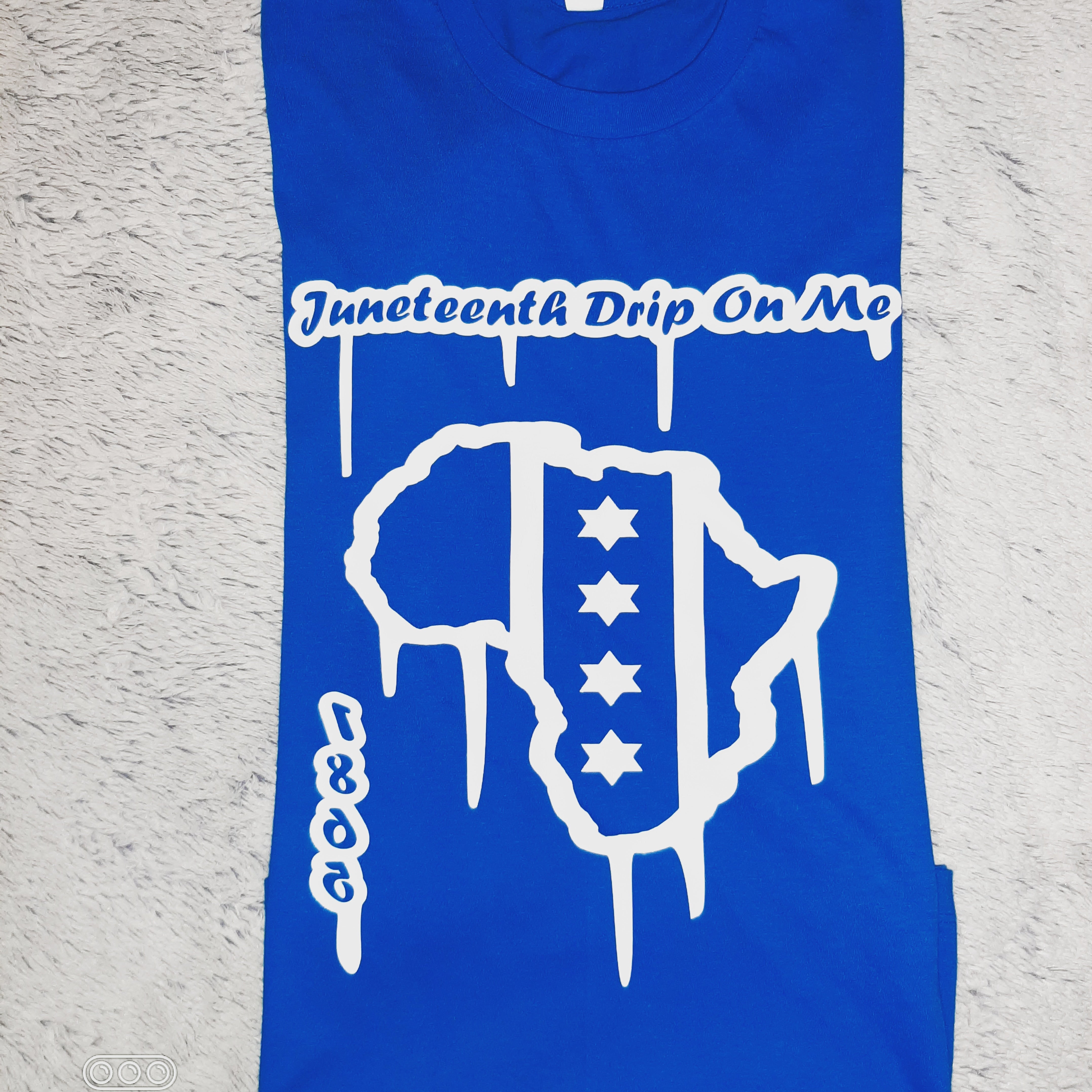 "Dripping Juneteenth" logo t shirt